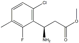 METHYL (3R)-3-AMINO-3-(6-CHLORO-2-FLUORO-3-METHYLPHENYL)PROPANOATE Struktur