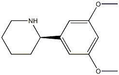 (R)-2-(3,5-DIMETHOXYPHENYL)PIPERIDINE Struktur