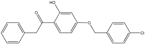 1-(4-(4-CHLOROBENZYLOXY)-2-HYDROXYPHENYL)-2-PHENYLETHANONE Struktur