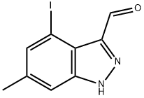 4-IODO-6-METHYL-3-(1H)INDAZOLE CARBOXALDEHYDE Struktur