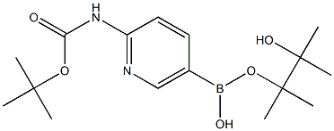 2-TERT-BUTYLOXYCARBONYLAMINOPYRIDINE-5-BORONIC ACID PINACOL ESTER Struktur