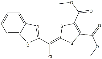 DIMETHYL 2-[1H-BENZIMIDAZOL-2-YL(CHLORO)METHYLENE]-1,3-DITHIOLE-4,5-DICARBOXYLATE Struktur