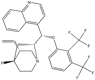 O-[BIS(TRIFLUOROMETHYL)PHENYL]CINCHONIDINE Struktur