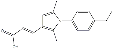 (2E)-3-[1-(4-ETHYLPHENYL)-2,5-DIMETHYL-1H-PYRROL-3-YL]ACRYLIC ACID Struktur