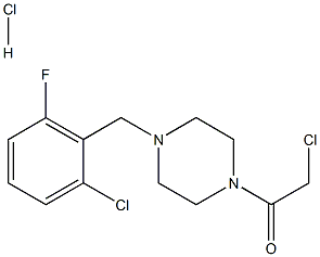 1-(CHLOROACETYL)-4-(2-CHLORO-6-FLUOROBENZYL)PIPERAZINE HYDROCHLORIDE Struktur