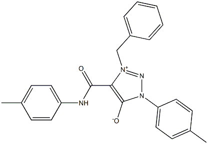 1-BENZYL-3-P-TOLYL-5-(P-TOLYLCARBAMOYL)-3H-1,2,3-TRIAZOL-1-IUM-4-OLATE Struktur