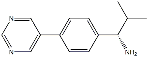 (1S)-2-METHYL-1-(4-PYRIMIDIN-5-YLPHENYL)PROPYLAMINE Struktur