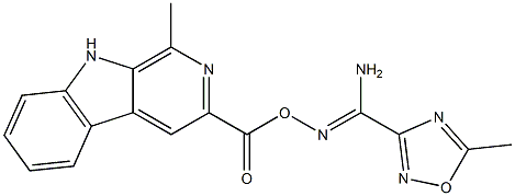 5-METHYL-N'-([(1-METHYL-9H-BETA-CARBOLIN-3-YL)CARBONYL]OXY)-1,2,4-OXADIAZOLE-3-CARBOXIMIDAMIDE Struktur