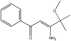 3-AMINO-4-METHOXY-4-METHYL-1-PHENYL-PENT-2-EN-1-ONE Struktur