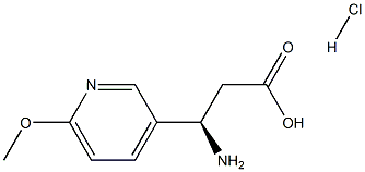 (R)-3-AMINO-3-(6-METHOXY-3-PYRIDYL)-PROPANOIC ACID HYDROCHLORIDE Struktur