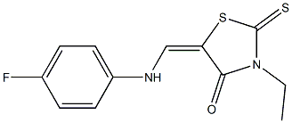 3-ETHYL-5-(((4-FLUOROPHENYL)AMINO)METHYLENE)-2-THIOXO-1,3-THIAZOLIDIN-4-ONE Struktur