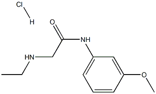 2-(ETHYLAMINO)-N-(3-METHOXYPHENYL)ACETAMIDE HYDROCHLORIDE Struktur