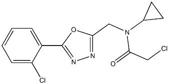 2-CHLORO-N-[[5-(2-CHLOROPHENYL)-1,3,4-OXADIAZOL-2-YL]METHYL]-N-CYCLOPROPYLACETAMIDE Struktur