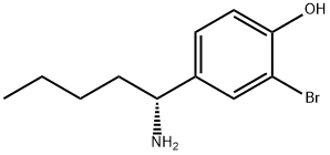 4-((1R)-1-AMINOPENTYL)-2-BROMOPHENOL Struktur