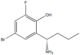 2-((1S)-1-AMINOBUTYL)-4-BROMO-6-FLUOROPHENOL Struktur