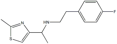 [2-(4-FLUORO-PHENYL)-ETHYL]-[1-(2-METHYL-THIAZOL-4-YL)-ETHYL]-AMINE Struktur