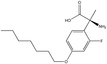 (2S)-2-AMINO-2-(2-FLUORO-4-HEPTYLOXYPHENYL)PROPANOIC ACID Structure