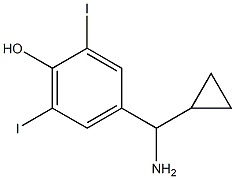 4-((1S)AMINOCYCLOPROPYLMETHYL)-2,6-DIIODOPHENOL Struktur