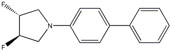 (3R,4R)-1-(1,1'-BIPHENYL-4-YL)-3,4-DIFLUOROPYRROLIDINE Struktur