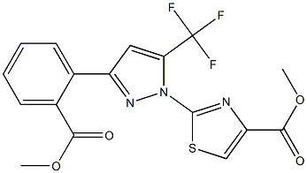 METHYL 2-[3-[2-(METHOXYCARBONYL)PHENYL]-5-(TRIFLUOROMETHYL)-1H-PYRAZOL-1-YL]-1,3-THIAZOLE-4-CARBOXYLATE Struktur