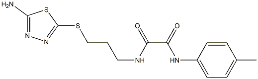 N1-(3-[(5-AMINO-1,3,4-THIADIAZOL-2-YL)THIO]PROPYL)-N2-(4-METHYLPHENYL)ETHANEDIAMIDE Struktur