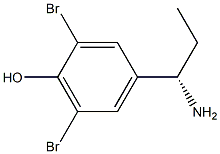 4-((1S)-1-AMINOPROPYL)-2,6-DIBROMOPHENOL Struktur