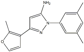 1-(3,5-DIMETHYLPHENYL)-3-(2-METHYL-3-FURYL)-1H-PYRAZOL-5-AMINE Struktur