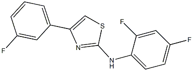 2-(2,4-DIFLUOROPHENYL)AMINO-4-(3-FLUOROPHENYL)THIAZOLE Struktur