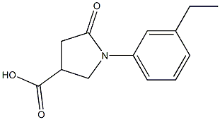 1-(3-ETHYLPHENYL)-5-OXOPYRROLIDINE-3-CARBOXYLIC ACID Struktur