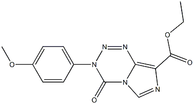 ETHYL 3-(4-METHOXYPHENYL)-4-OXO-3,4-DIHYDROIMIDAZO[5,1-D][1,2,3,5]TETRAZINE-8-CARBOXYLATE Struktur