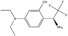 2-((1S)-1-AMINO-2,2,2-TRIFLUOROETHYL)-5-(DIETHYLAMINO)PHENOL Struktur