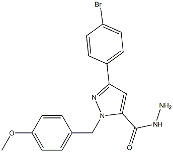 1-(4-METHOXYBENZYL)-3-(4-BROMOPHENYL)-1H-PYRAZOLE-5-CARBOHYDRAZIDE Struktur