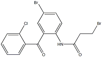 3-BROMO-N-[4-BROMO-2-(2-CHLOROBENZOYL)PHENYL]PROPANAMIDE Struktur