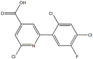 2-CHLORO-6-(2,4-DICHLORO-5-FLUOROPHENYL)PYRIDINE-4-CARBOXYLIC ACID Struktur