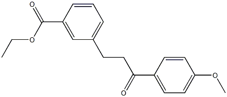 3-(3-CARBOETHOXYPHENYL)-4'-METHOXYPROPIOPHENONE Struktur