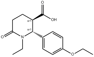 (2R,3R)-2-(4-ETHOXYPHENYL)-1-ETHYL-6-OXOPIPERIDINE-3-CARBOXYLIC ACID Struktur