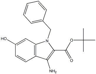 3-AMINO-1-BENZYL-6-HYDROXY-1H-INDOLE-2-CARBOXYLIC ACID TERT-BUTYL ESTER Struktur