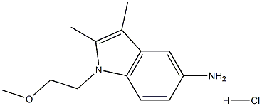 1-(2-METHOXY-ETHYL)-2,3-DIMETHYL-1H-INDOL-5-YLAMINE HYDROCHLORIDE Struktur