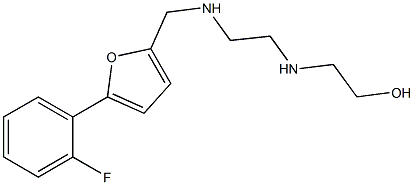 2-((2-(((5-(2-FLUOROPHENYL)-2-FURYL)METHYL)AMINO)ETHYL)AMINO)ETHANOL Struktur