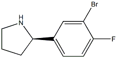 (2R)-2-(3-BROMO-4-FLUOROPHENYL)PYRROLIDINE Struktur