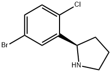 (2R)-2-(5-BROMO-2-CHLOROPHENYL)PYRROLIDINE Struktur