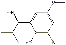 2-((1S)-1-AMINO-2-METHYLPROPYL)-6-BROMO-4-METHOXYPHENOL Struktur