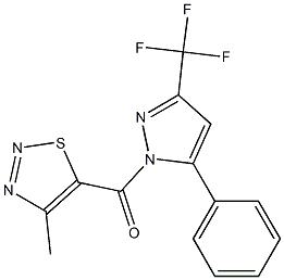 4-METHYL-5-{[5-PHENYL-3-(TRIFLUOROMETHYL)-1H-PYRAZOL-1-YL]CARBONYL}-1,2,3-THIADIAZOLE Struktur