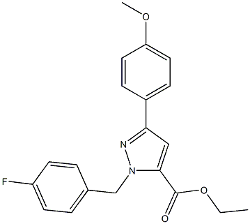 ETHYL 1-(4-FLUOROBENZYL)-3-(4-METHOXYPHENYL)-1H-PYRAZOLE-5-CARBOXYLATE Struktur