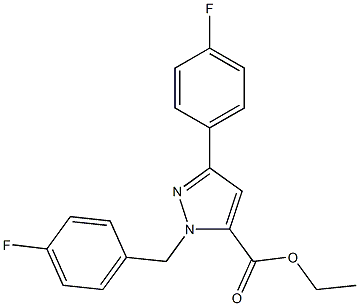 ETHYL 1-(4-FLUOROBENZYL)-3-(4-FLUOROPHENYL)-1H-PYRAZOLE-5-CARBOXYLATE Struktur