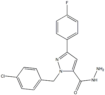 1-(4-CHLOROBENZYL)-3-(4-FLUOROPHENYL)-1H-PYRAZOLE-5-CARBOHYDRAZIDE Struktur