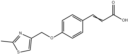 (2E)-3-(4-[(2-METHYL-1,3-THIAZOL-4-YL)METHOXY]PHENYL)ACRYLIC ACID Struktur