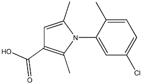 1-(5-CHLORO-2-METHYLPHENYL)-2,5-DIMETHYL-1H-PYRROLE-3-CARBOXYLIC ACID Struktur