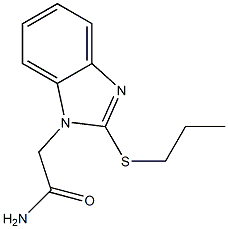 2-[2-(PROPYLTHIO)-1H-BENZIMIDAZOL-1-YL]ACETAMIDE Struktur