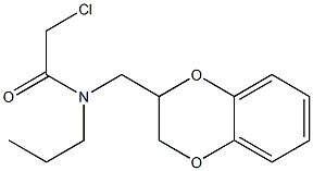 2-CHLORO-N-(2,3-DIHYDRO-1,4-BENZODIOXIN-2-YLMETHYL)-N-PROPYLACETAMIDE Struktur